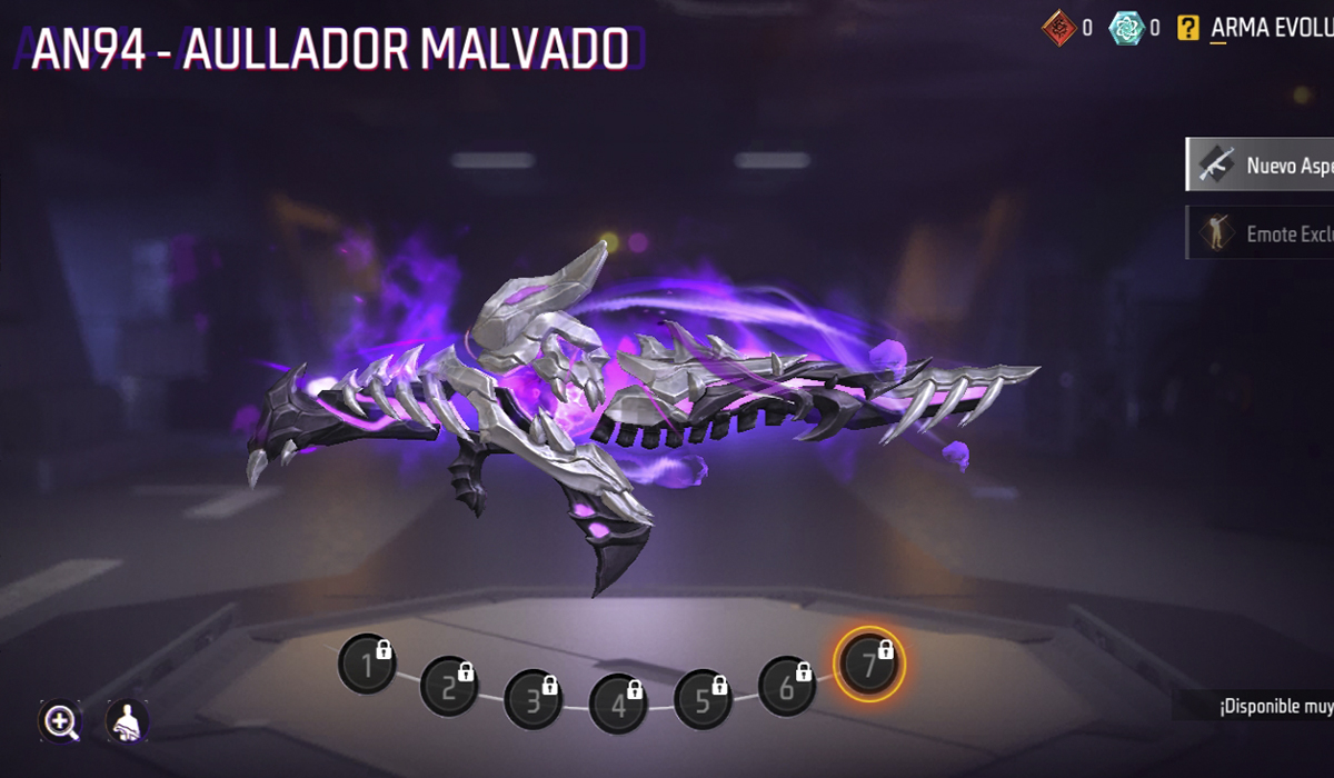 Skins evolutivas de Free Fire: AN94