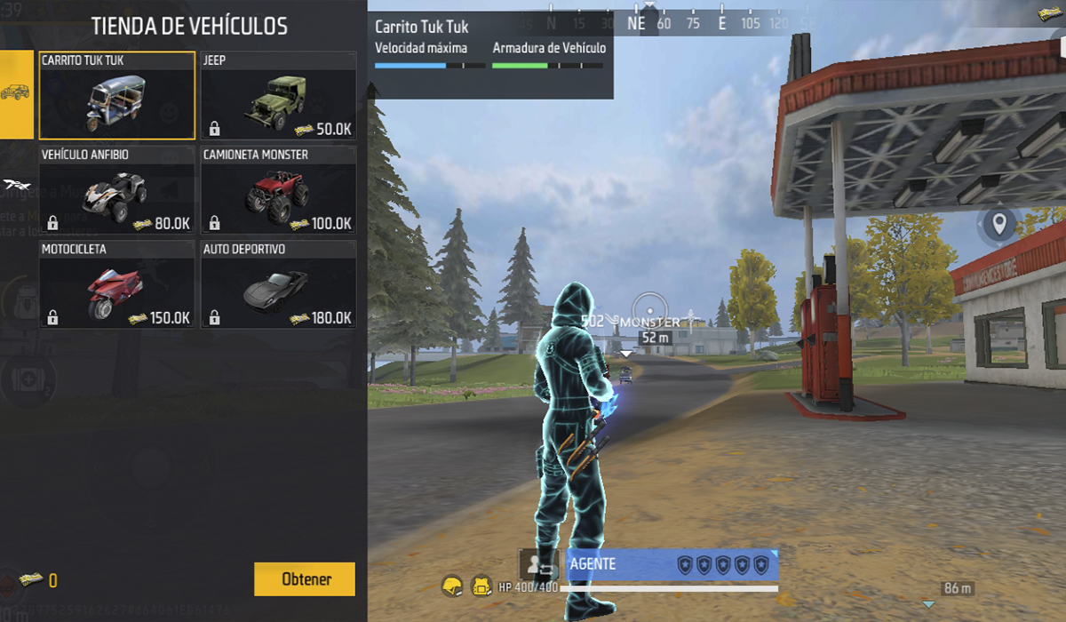 Duelo de Escuadras en Free Fire: armas