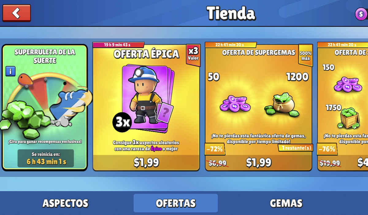 Cómo conseguir Skins de Stumble Guys: ofertas de la tienda