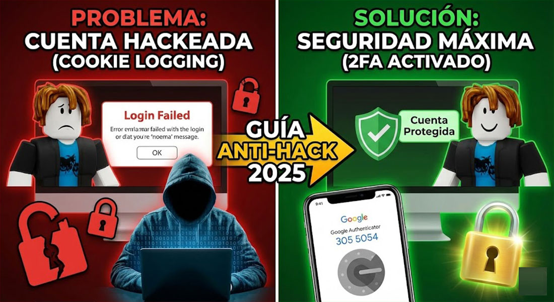 Como recuperar una cuenta de Roblox Hackeada y protegerla del «Cookie Logging» (Guía de Seguridad 2025)