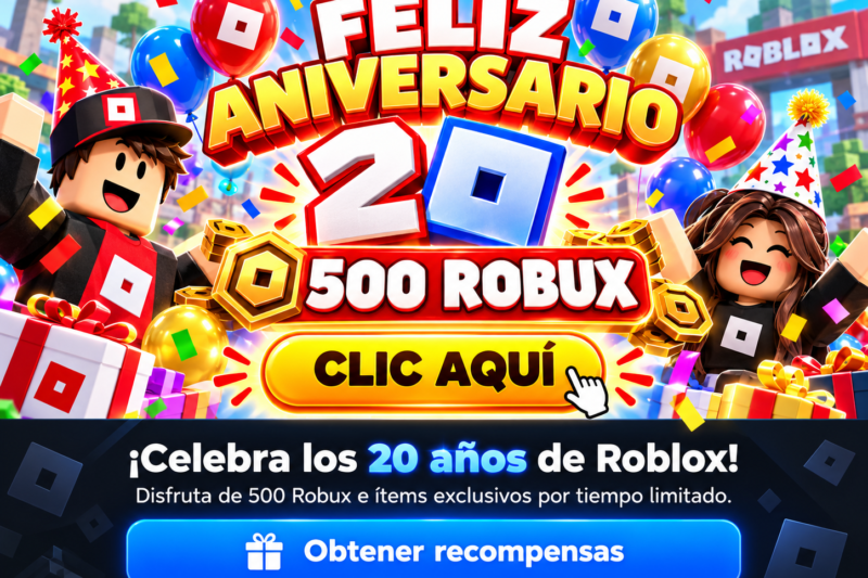 Aniversario de Roblox 2026: cómo conseguir las recompensas