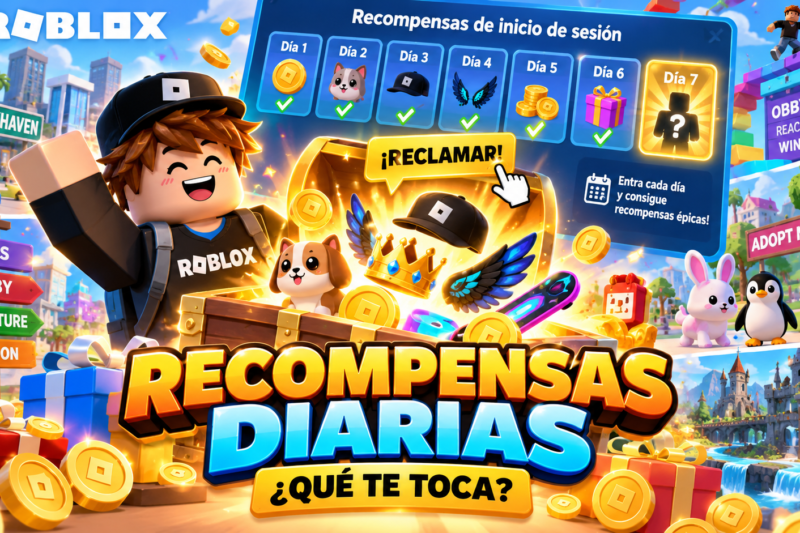Juegos de Roblox con recompensas diarias: qué puedes conseguir al entrar
